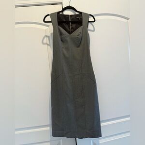 Tweed-look Gray Sleeveless Dress
